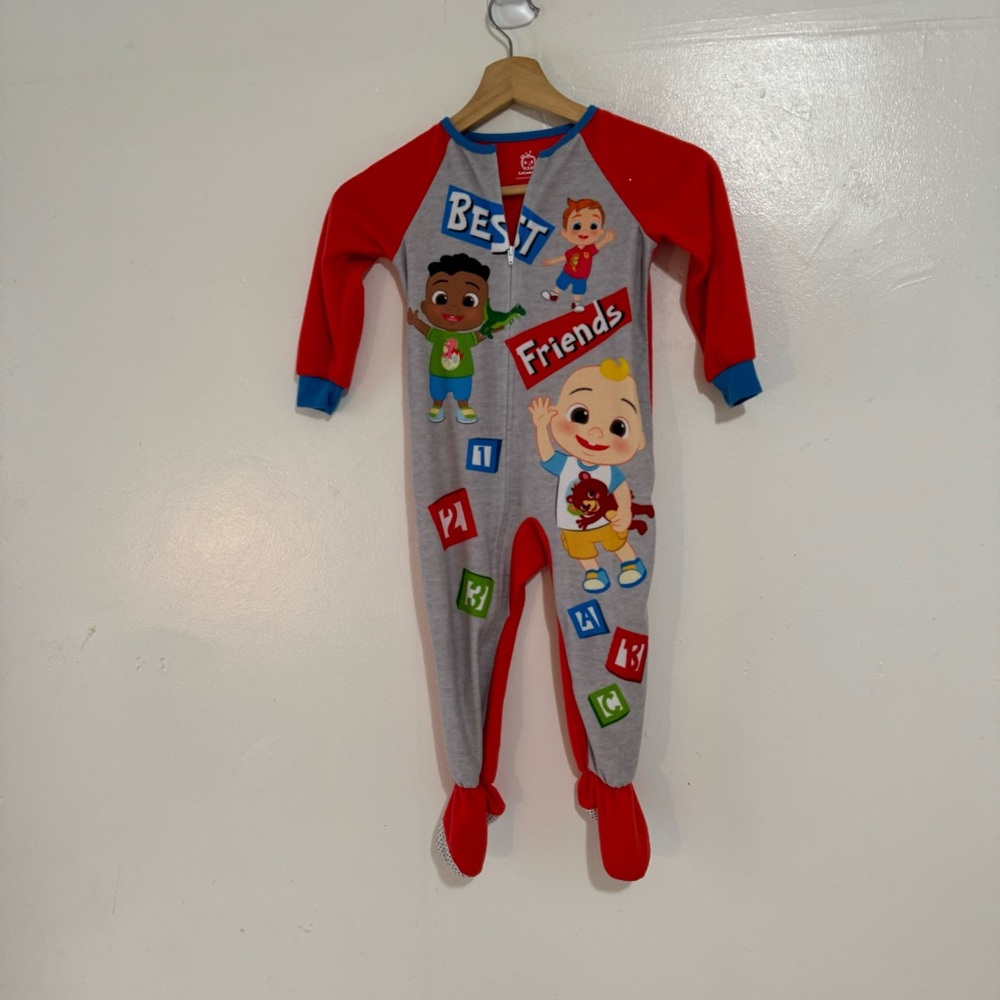 3T Cocomelon Zip Fleece Foot Pajamas